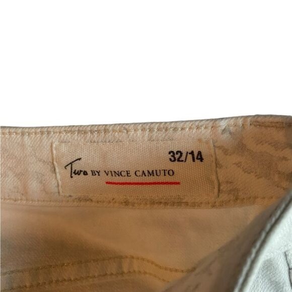 Two by Vince Camuto Camo Jeans Plus Size 14 White Straight Leg - Picture 7 of 8